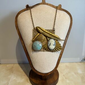 Victorian Era Antique Cameo Statement Necklace